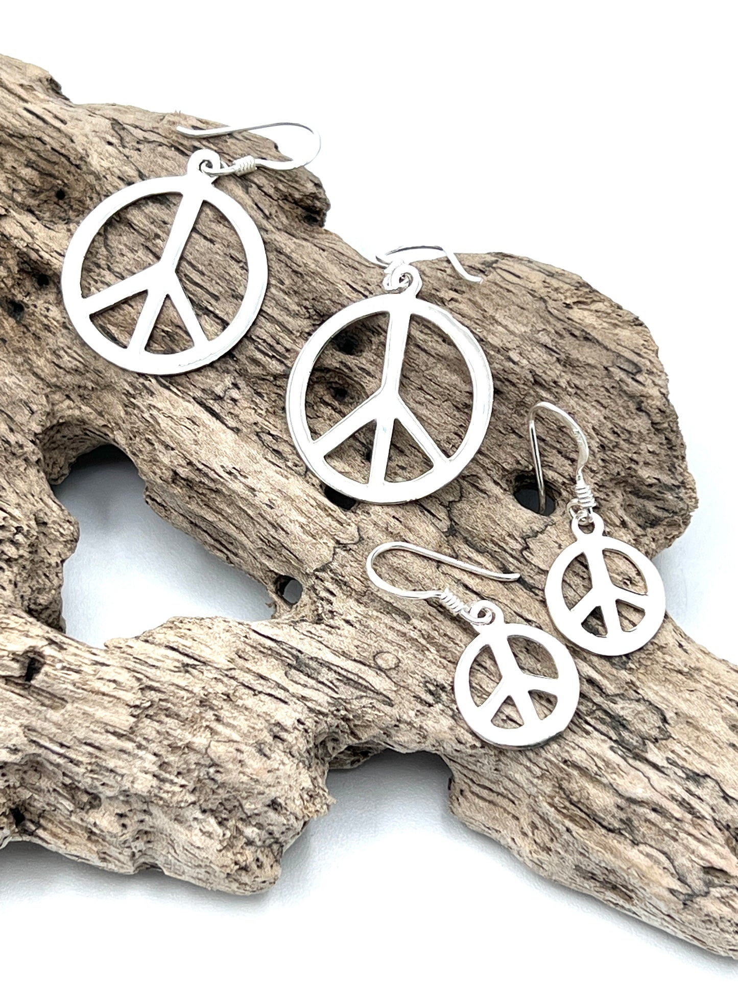 Flat Peace Earrings