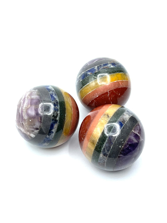 7 Gemstone Chakra Spheres