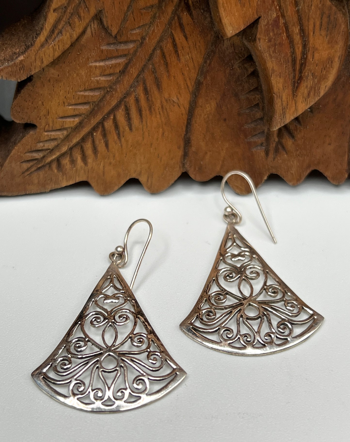 Sterling Silver Axe Filigree Earring