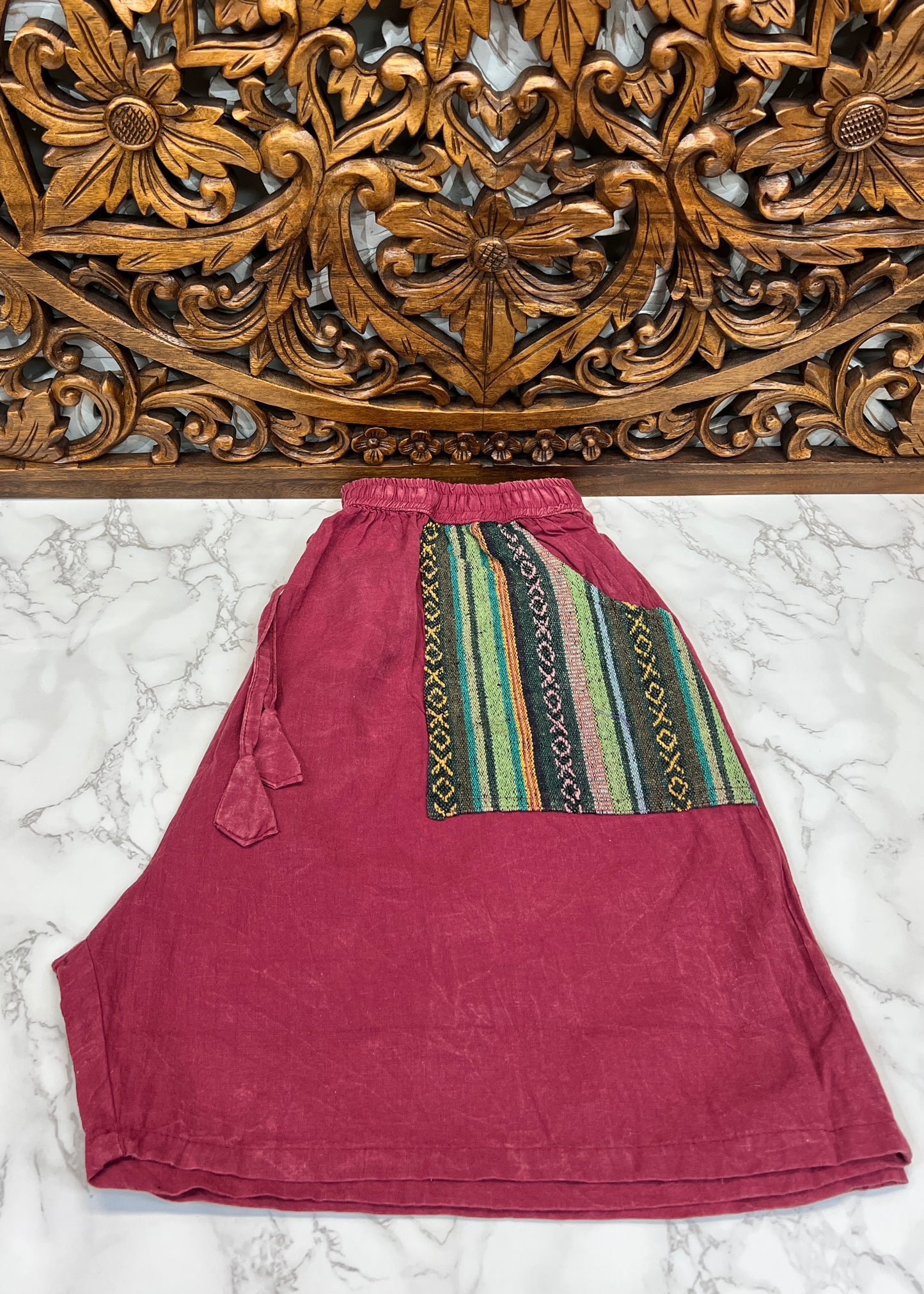 Cotton Drawstring Shorts with Gheri Pockets