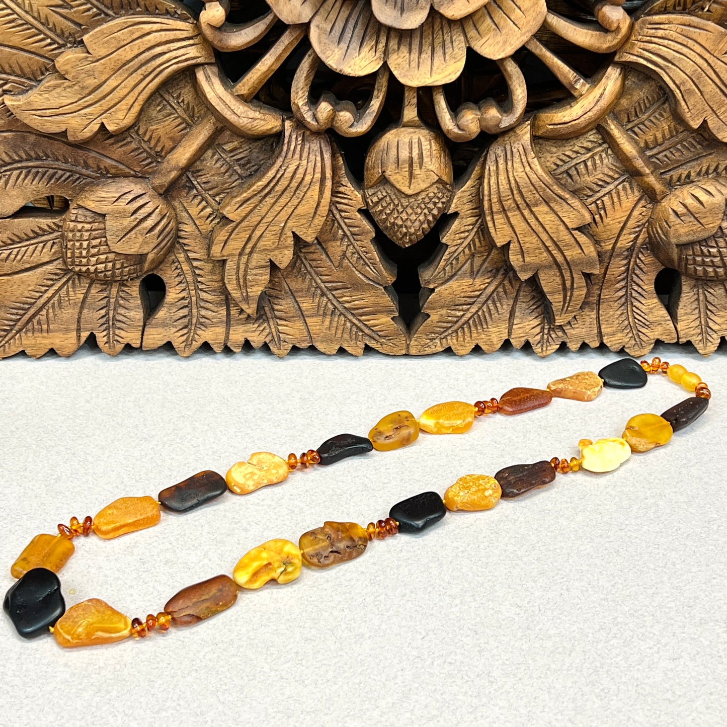 Unpolished Multi Amber Necklaces