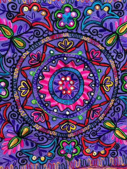 Mandala Embroidered Wall Hanging  32"x 34"