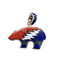 Rare Inlaid Gemstone Bolt Bear Pendant by David Freeland