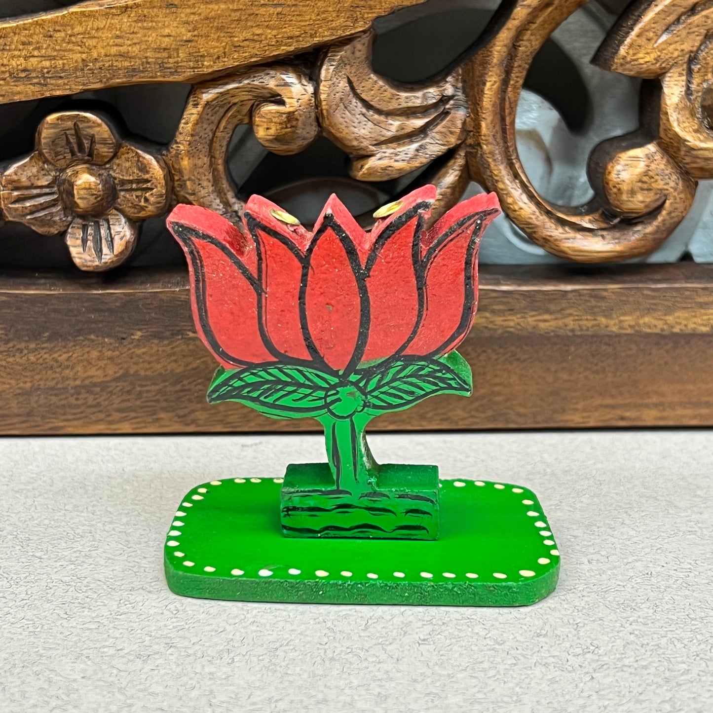 Lotus Flower Painted Incense Burner