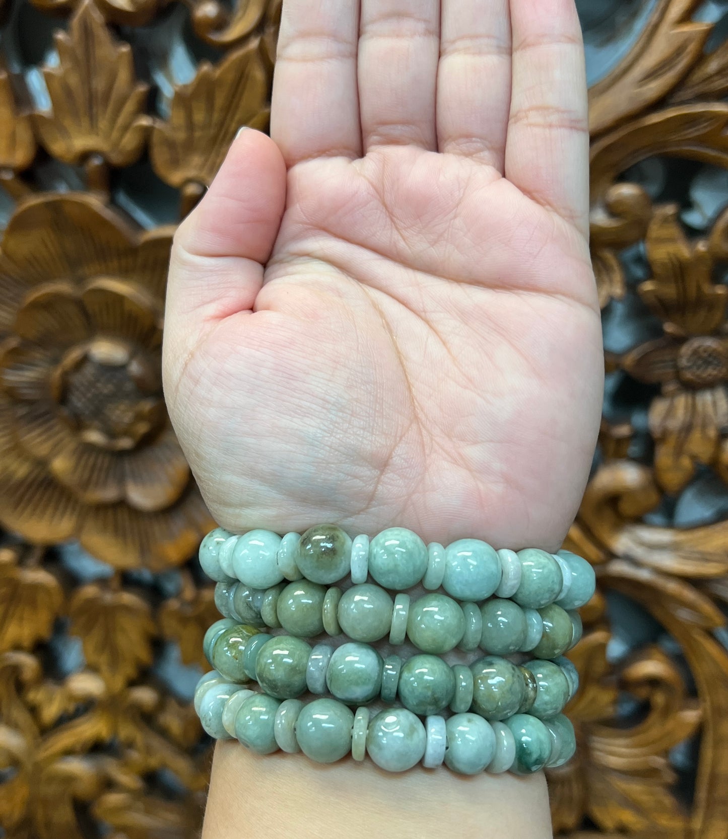 Burmese Jade Stretchy Bracelets