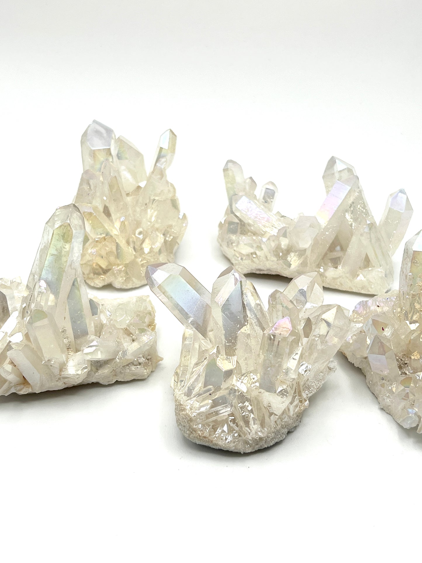 Angel Aura Quartz Clusters