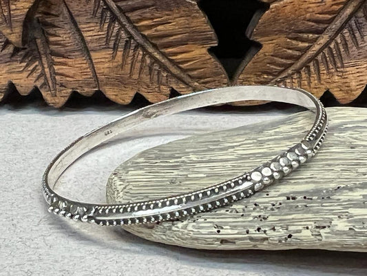 Sterling Silver Rajasthani Bangle Bracelet