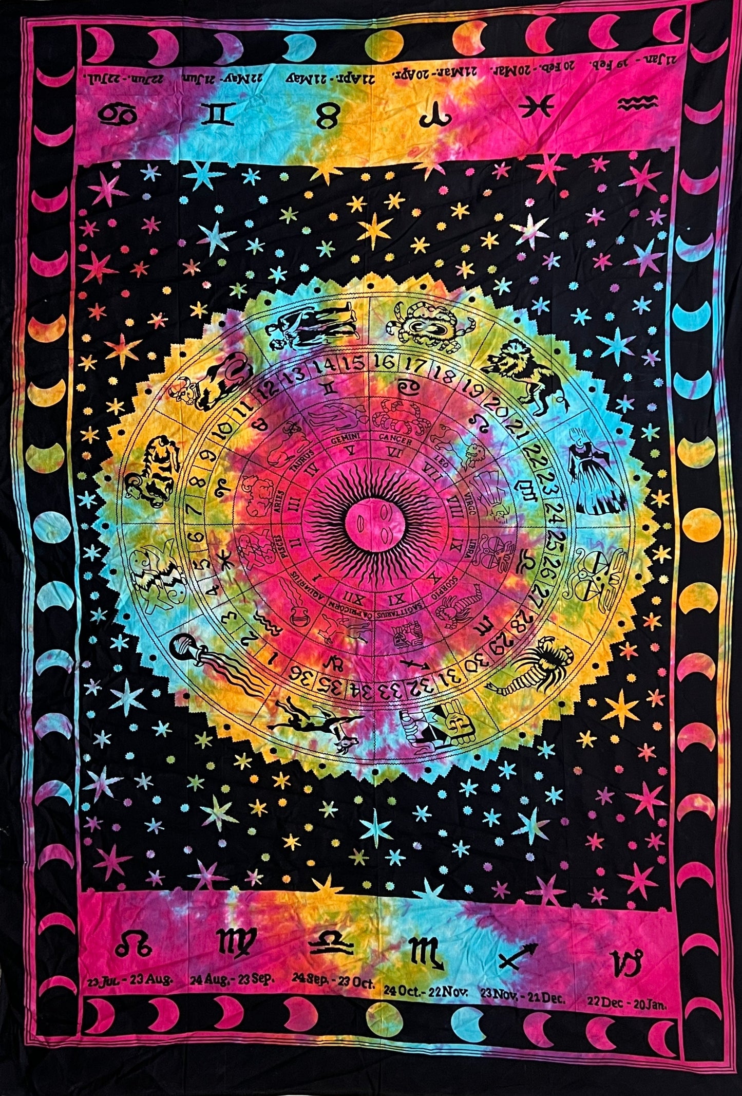 Hand printed Fabric Poster Zodiac Tapestries