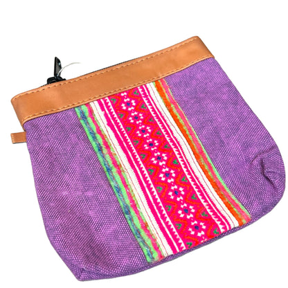 Leather Trim Coin Purse