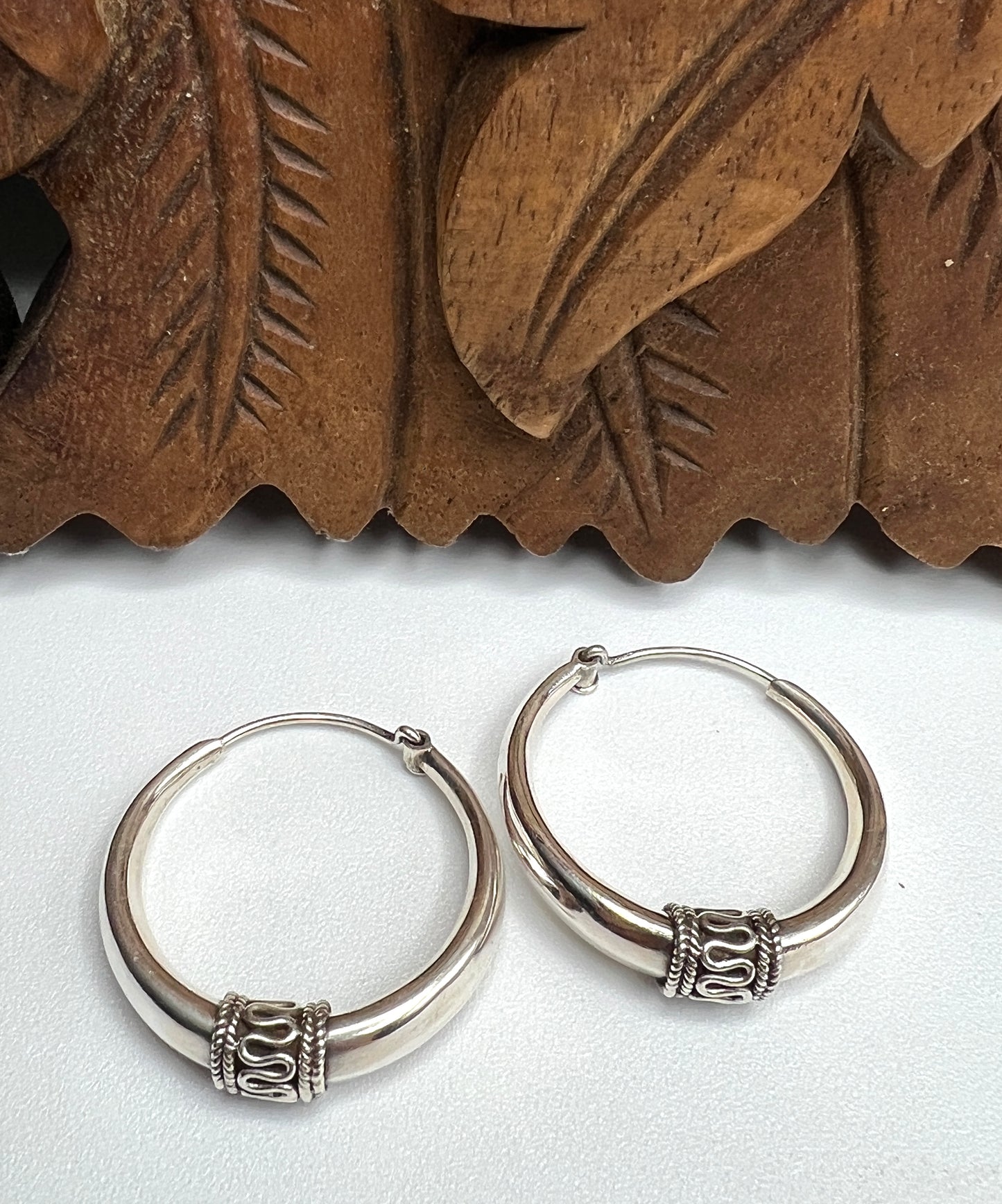 Thin Bali Hoop Earrings