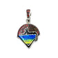 Inlaid Gemstone Grateful Dead Cats Down Under the Stars Pendants by David Freeland