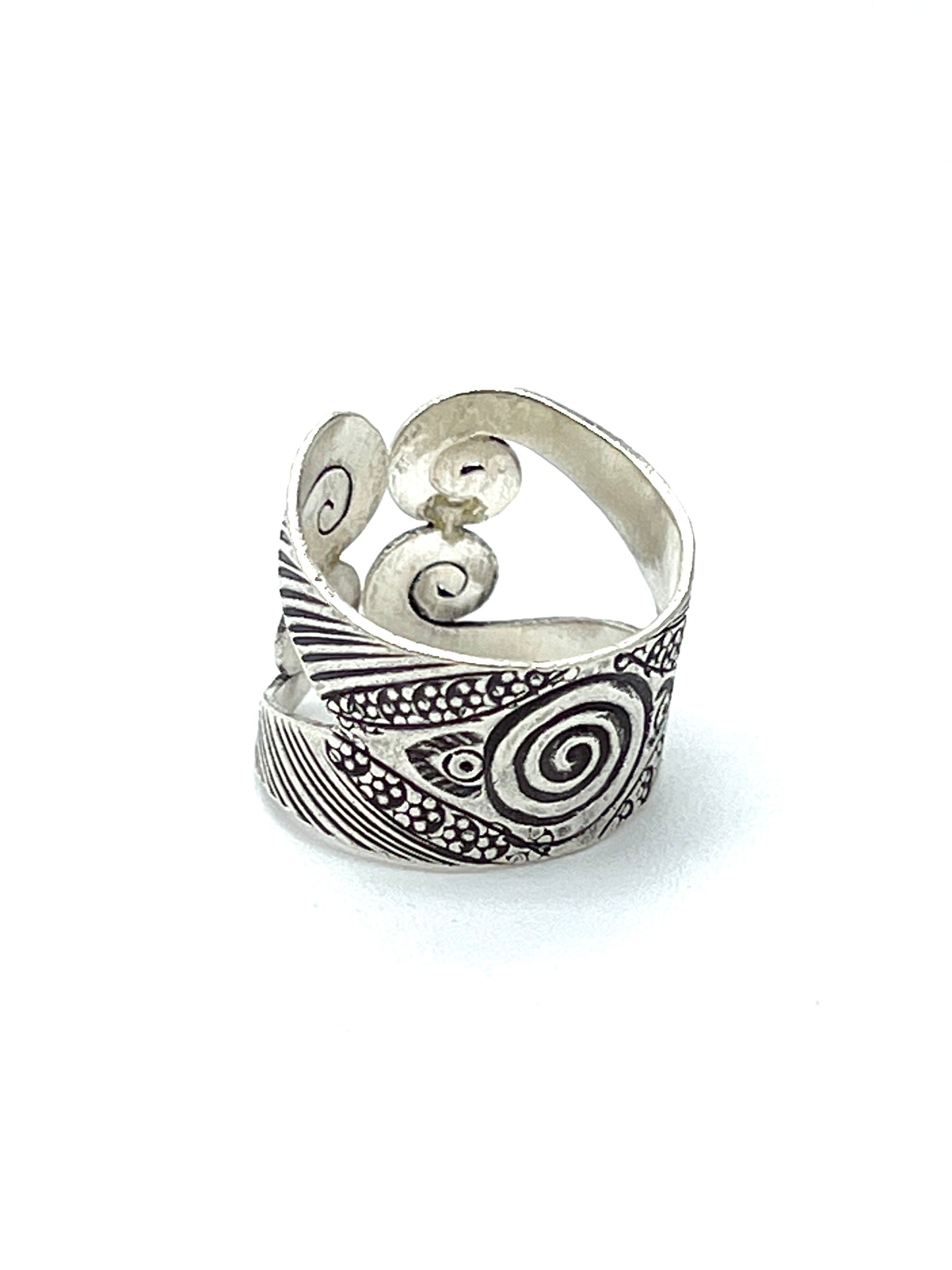 Sterling Silver Hill Tribe 4 Swirl Ring