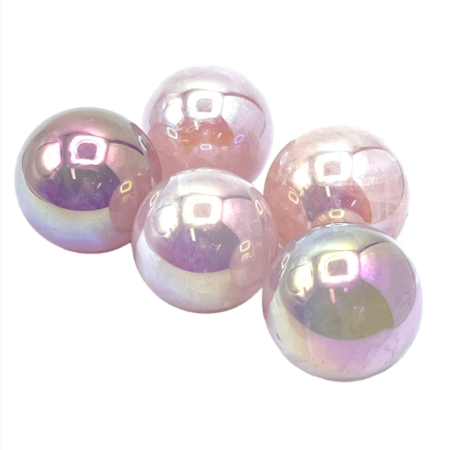 Angel Aura Rose Quartz Spheres