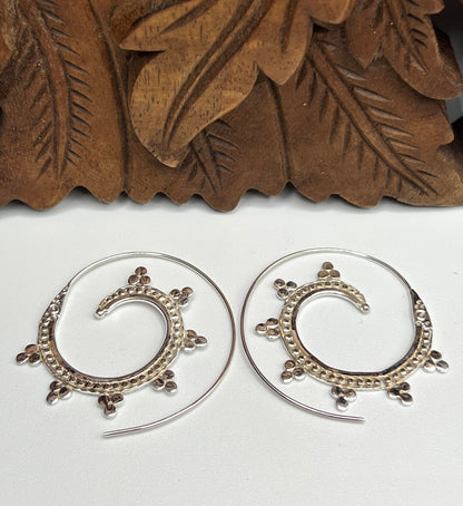 Decorative Slide Hoop Earrings
