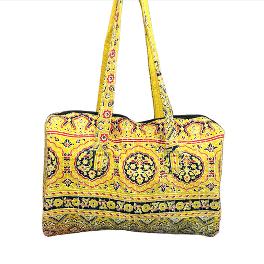 Rajasthani Print Kantha Duffle Bag