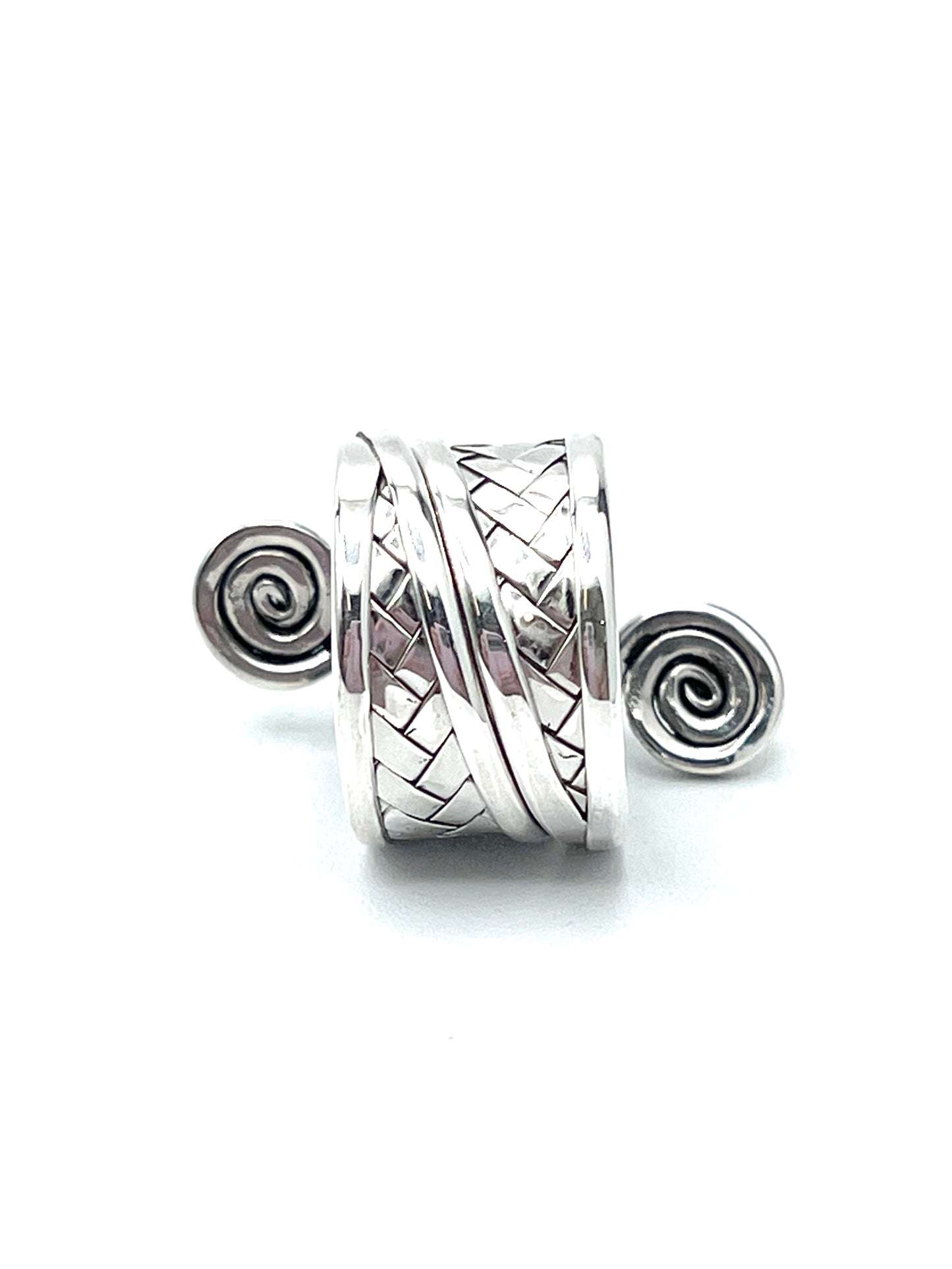Sterling Silver Braided Swirl Ring
