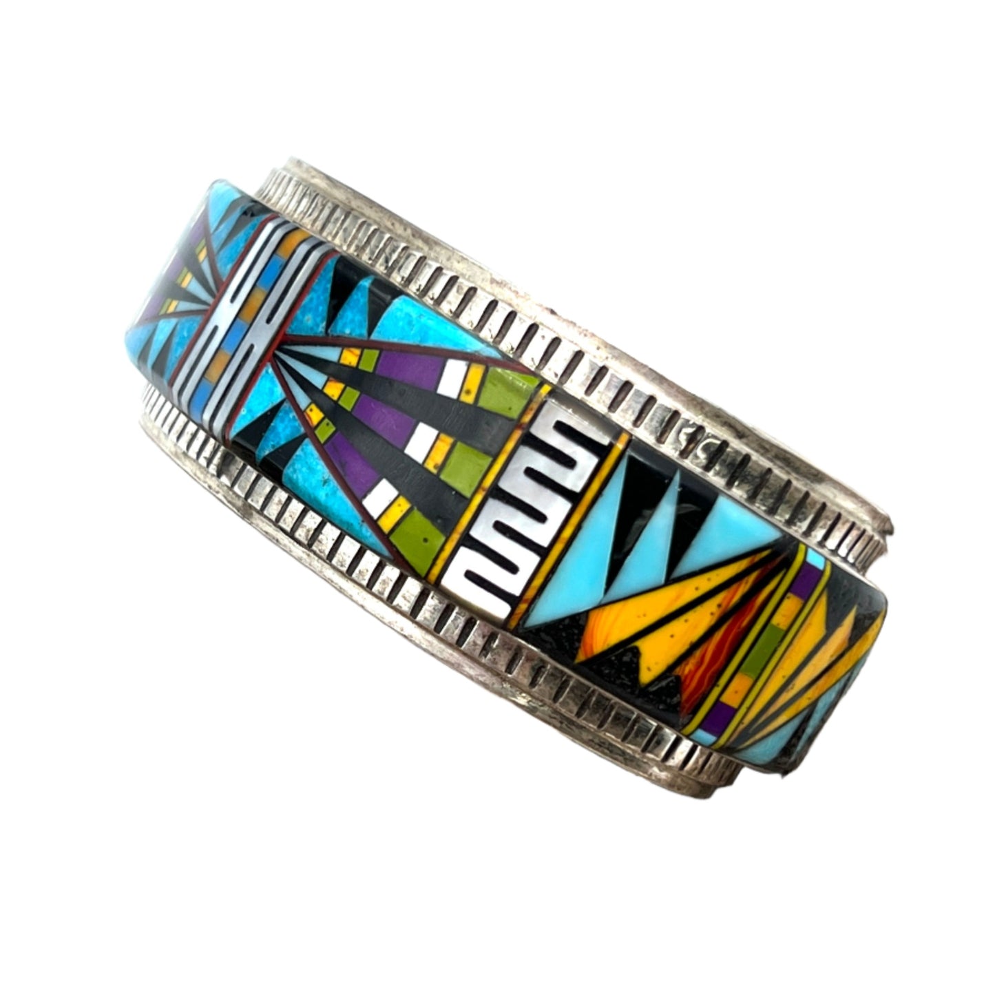 Rare Inlaid Gemstone Bracelet by David Freeland