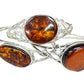Large Sterling Silver Amber Bracelets