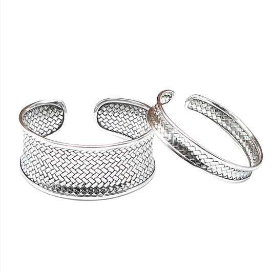 Sterling Silver Braided Cuff Bracelets