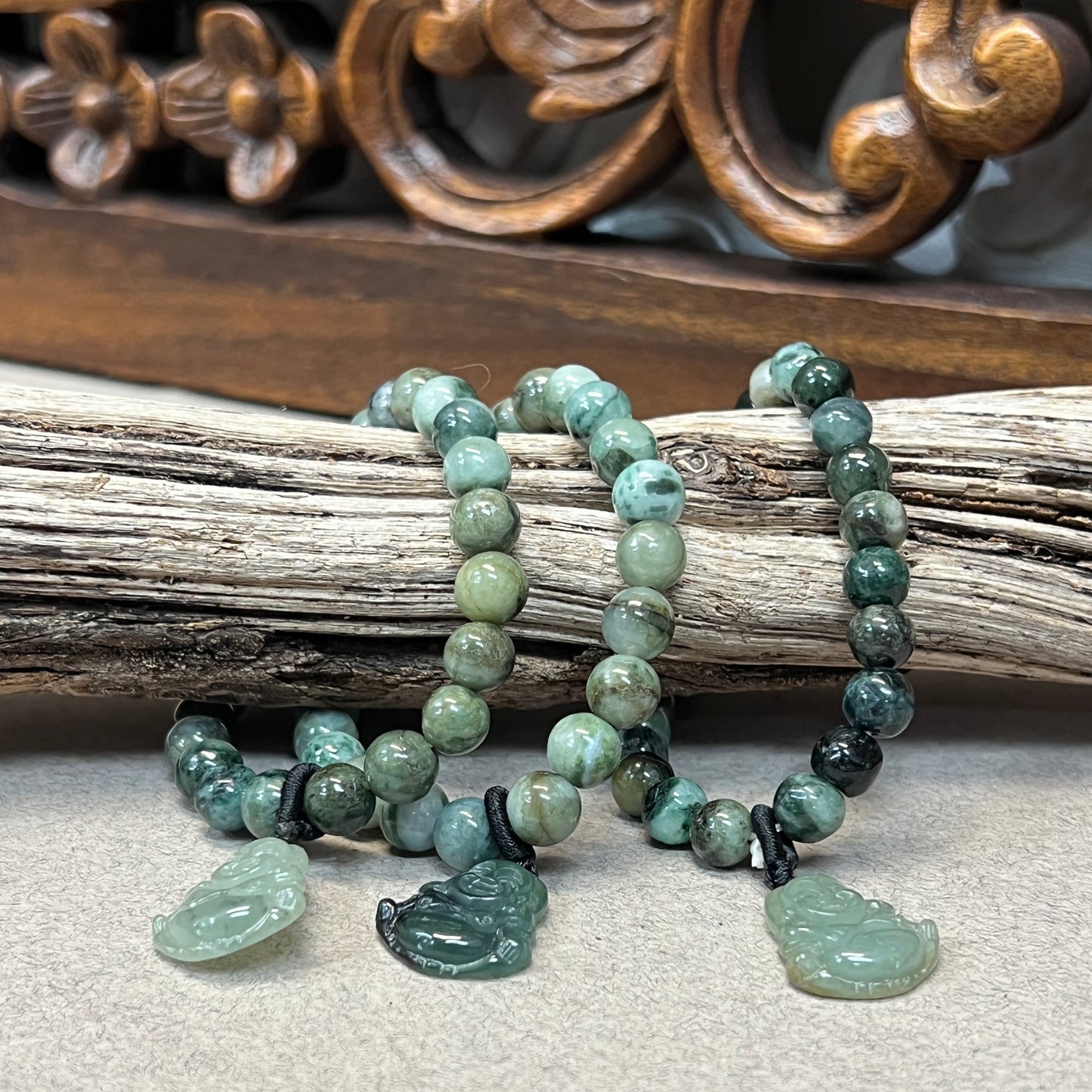 Jade Buddha Stretchy Bracelets