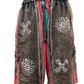 Shyama Cargo Shorts with Buddhist Astamangala Block Print