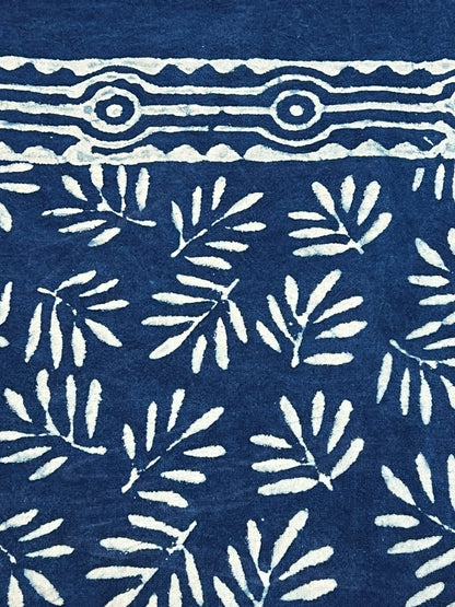 Natural Indigo Block Print Tablecloth