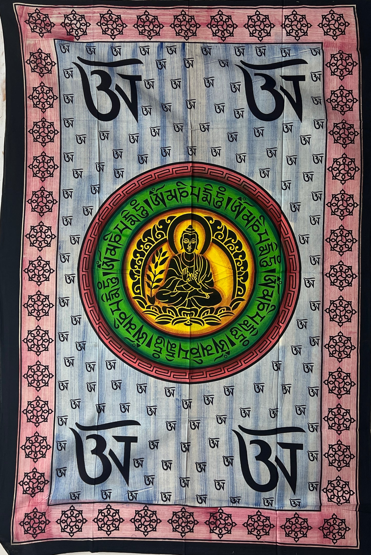 Tibetan Om Buddha Tapestry | 2 Colors