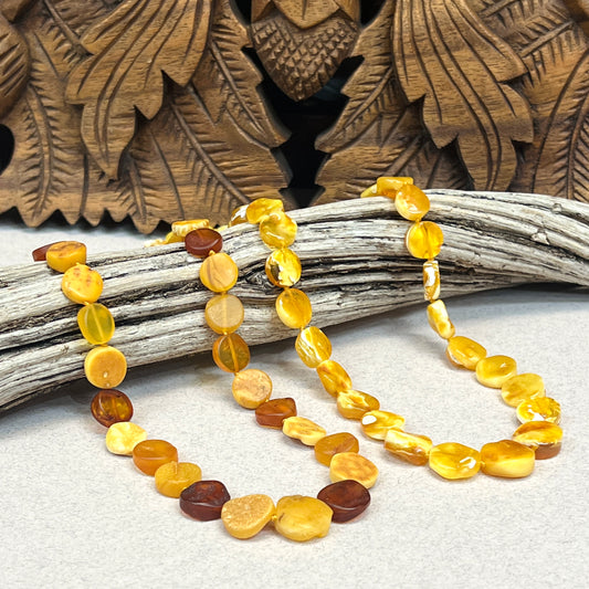 Disk Butterscotch Amber Necklaces