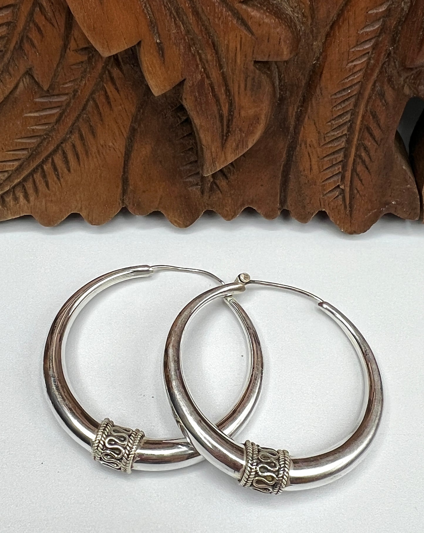 Large Bali Hoop Earrings