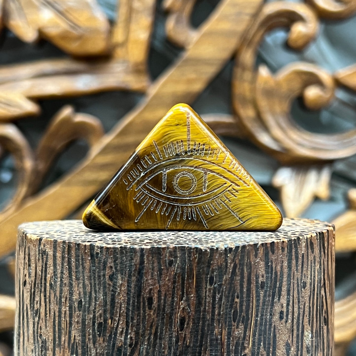 All Seeing Eye Triangle Stones