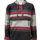 Striped Cotton Block Print Pullover Hoodie