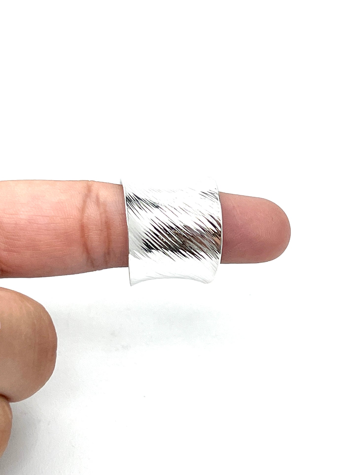 Sterling Silver Cut Cuff Ring