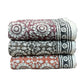 Flower Block Print Throw Blanket