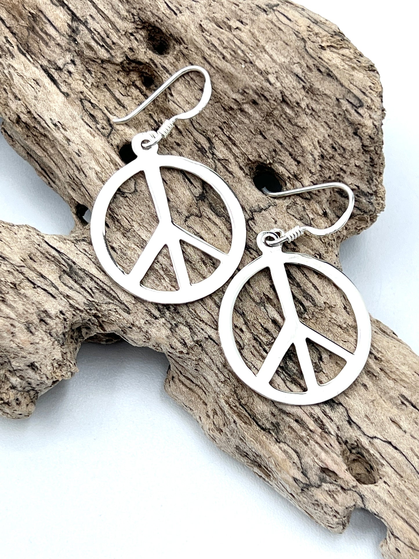 Flat Peace Earrings