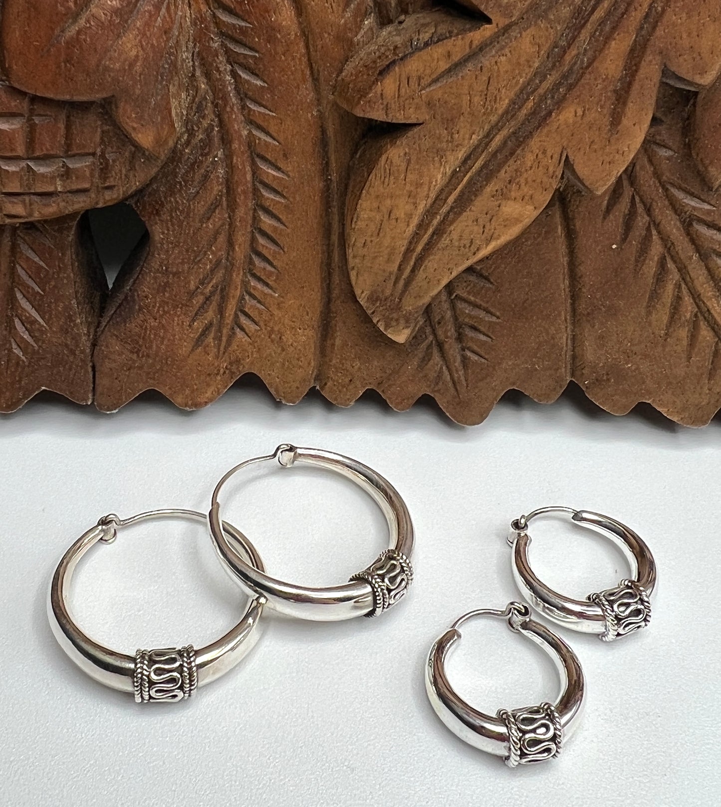 Thin Bali Hoop Earrings