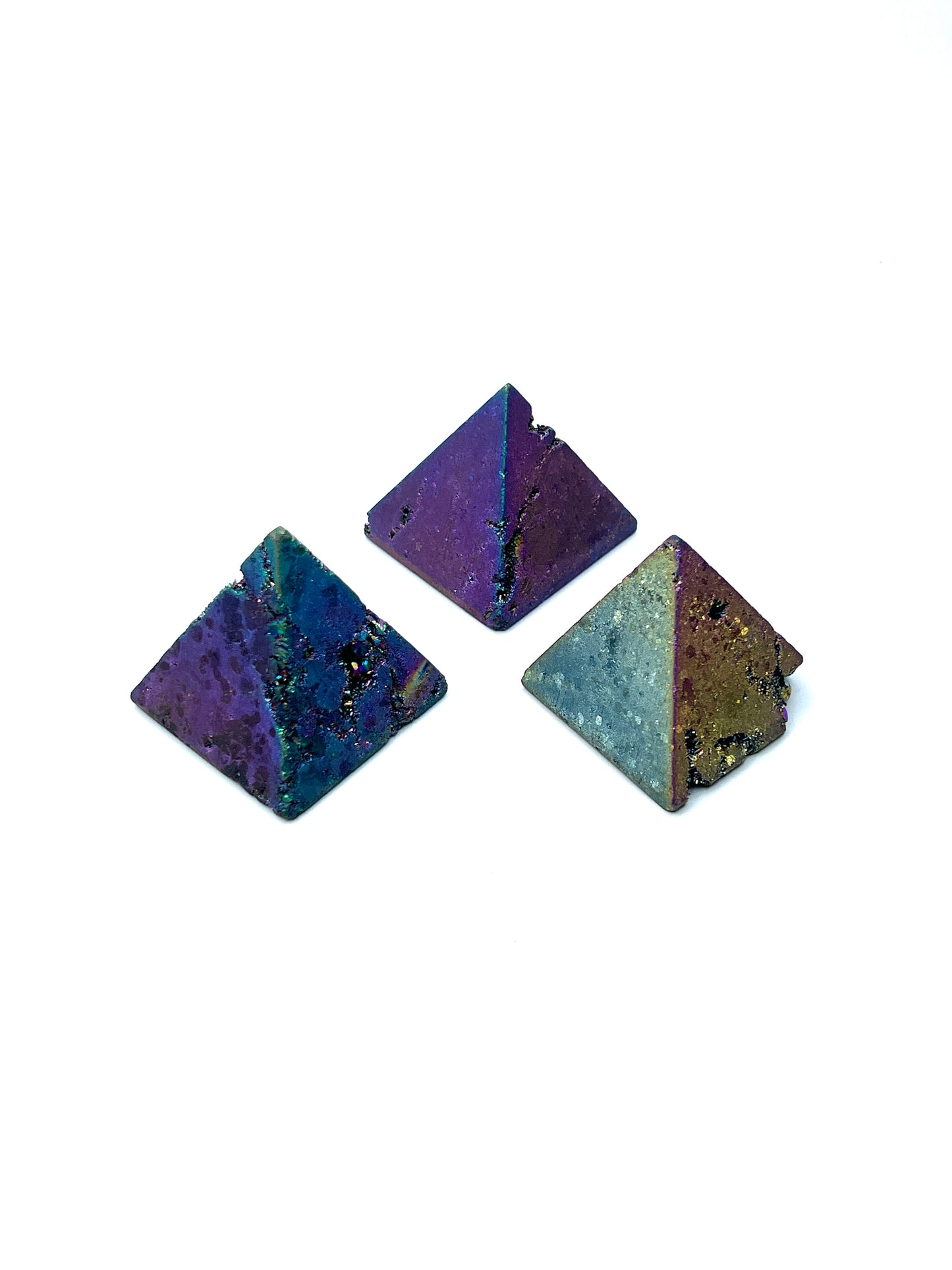 Titanium Druzy Pyramids