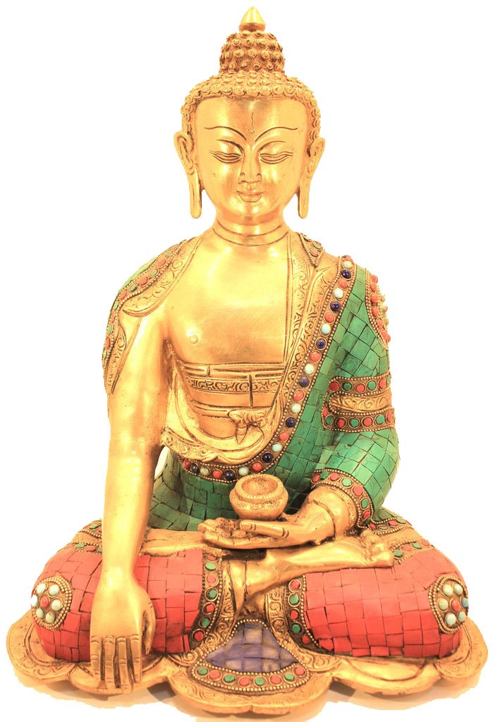 Buddha Statues w Stone Inlay