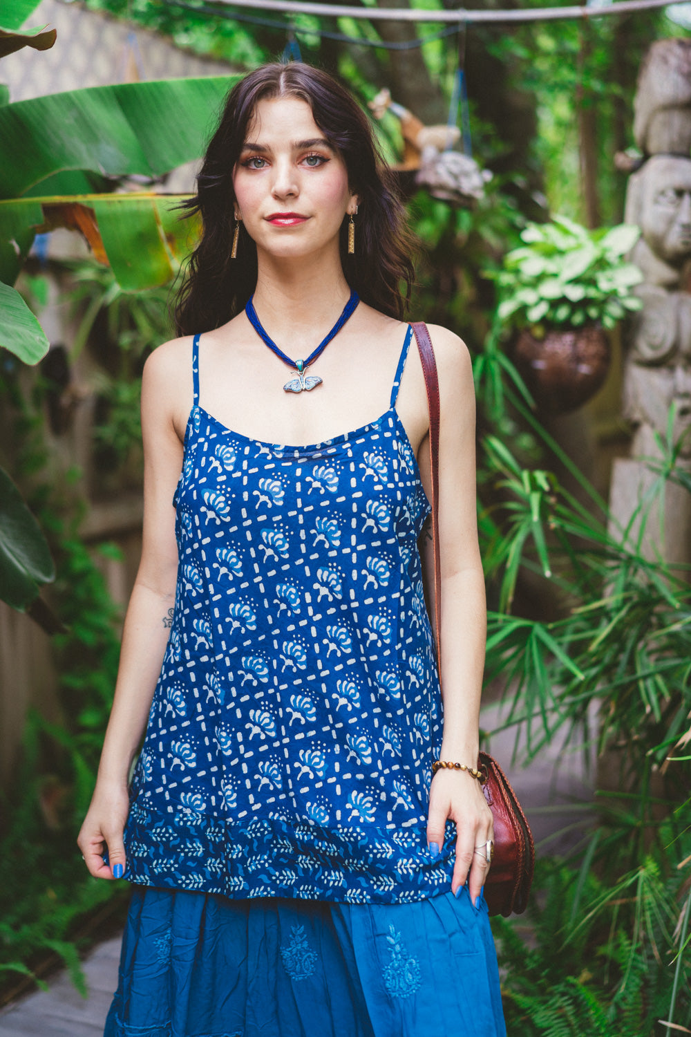 Block print Tank with Border