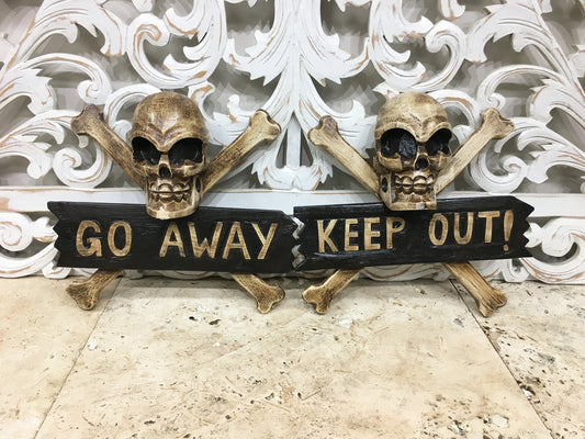 Skull and Cross Bones Warning Signs - 2 Variation